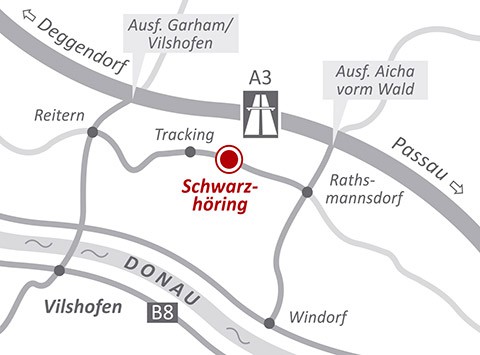 Anfahrtsplan Feilmeiers Landleben - klein