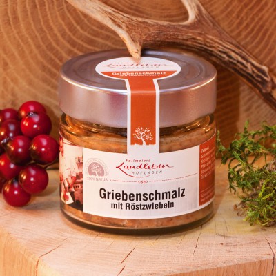 Griebenschmalz mit Röstzwiebeln